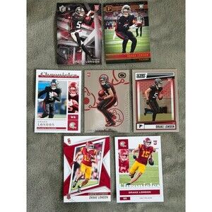Lot of (7) Atlanta Falcon’s Drake London Rookie Cards College & Pro